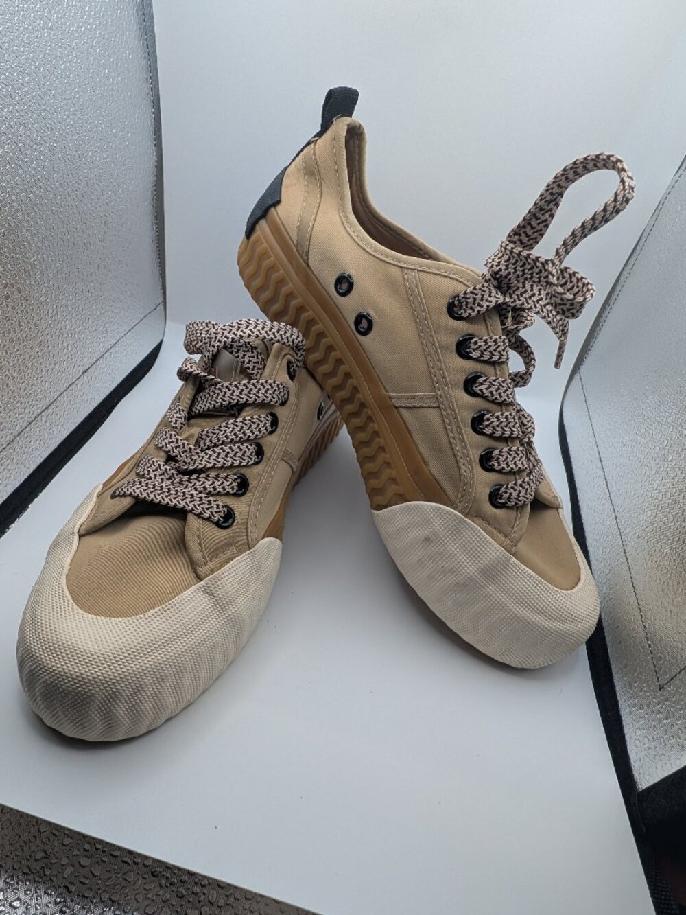 Zara Tan & Black Trainers Women 9 - Gently Worn
